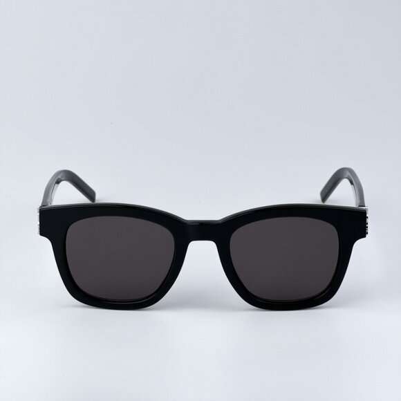 Saint Laurent SLM124 001 BRAND NEW Sunglasses Black Grey Square Unisex - Picture 4 of 11